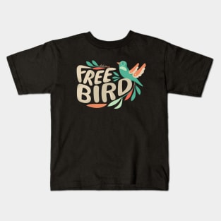 "Free Bird" design Kids T-Shirt
